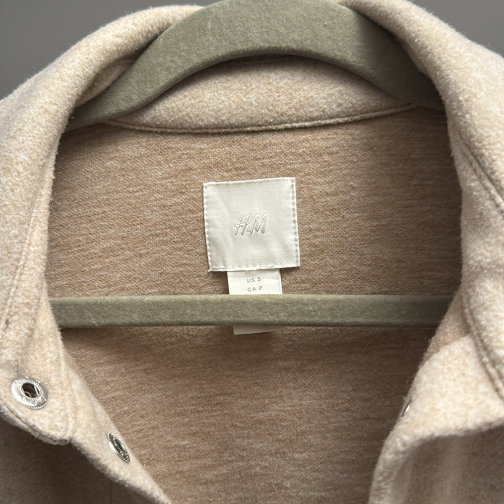 Small Wheat Colored Long Short Jacket from H&M